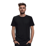 Premium Crew Neck Plain Black T-shirt in front view