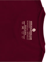 Crew Neck Red color Blank T-shirt with NOO-BRAND label