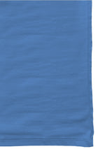 Crew Neck Blue blank T-shirt in side view