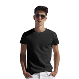 Supima Cotton Mens black tee with model