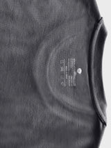 Crewneck Blank T-Shirt  with NOO-BRAND label - Dark grey