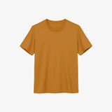 Plain mustard yellow t-shirt on a white background