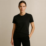 women wear suvin Black tee