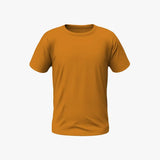 Orange t-shirt on a white background.